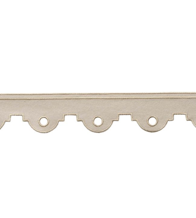 Peyton Embroidered Border Trimming by Samuel & Sons Eggshell