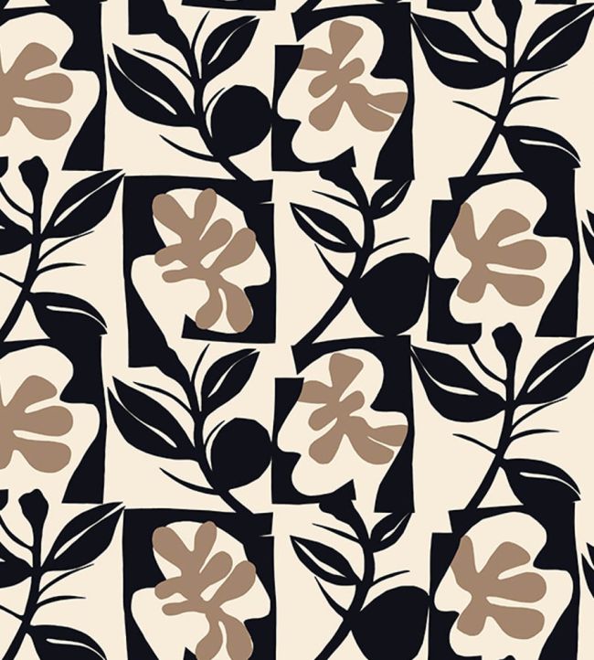 Pienet Naatit Wallpaper by Marimekko Black