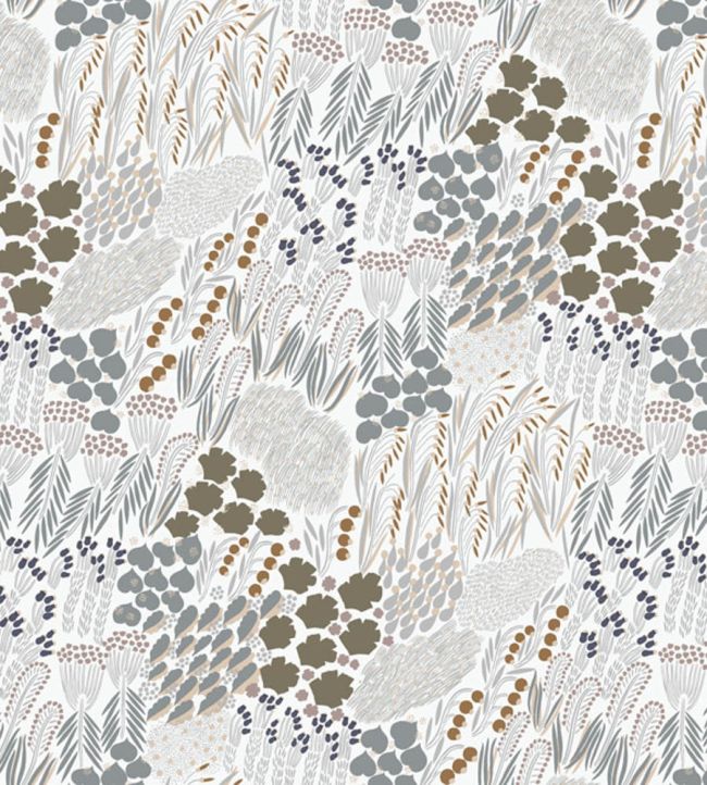 Pieni Letto Wallpaper by Marimekko Grey