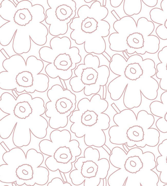 Piirto Unikko Wallpaper by Marimekko Pinks