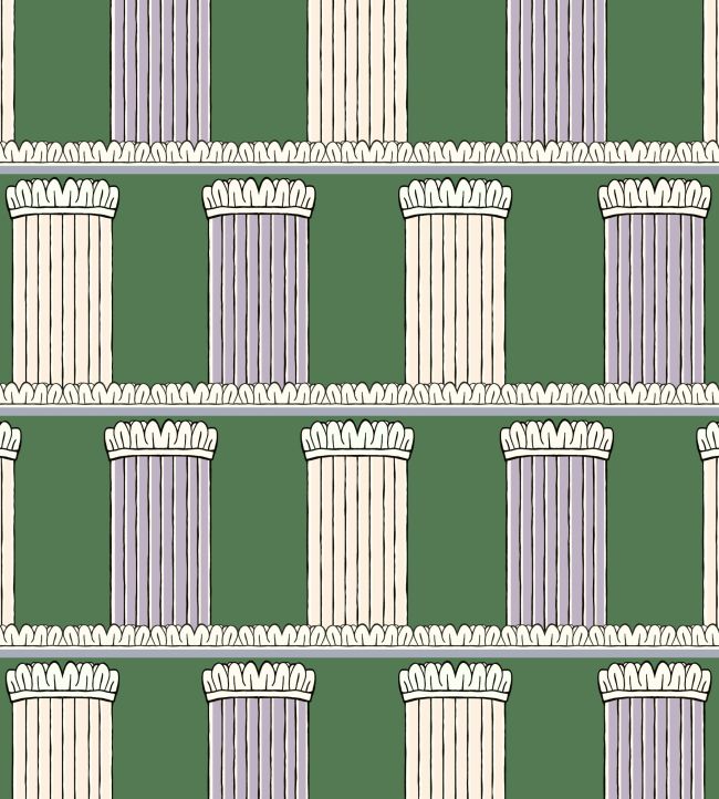 Pillars Wallpaper by Ottoline Green