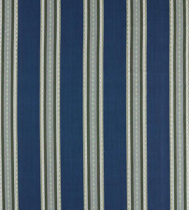 Pimlico Stripe Fabric by Morris & Co Indigo/Forest