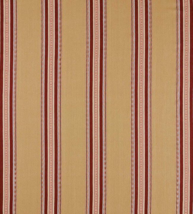 Pimlico Stripe Fabric by Morris & Co Ochre/Crimson