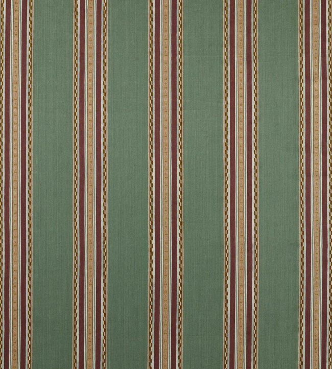 Pimlico Stripe Fabric by Morris & Co Teal/Mulberry