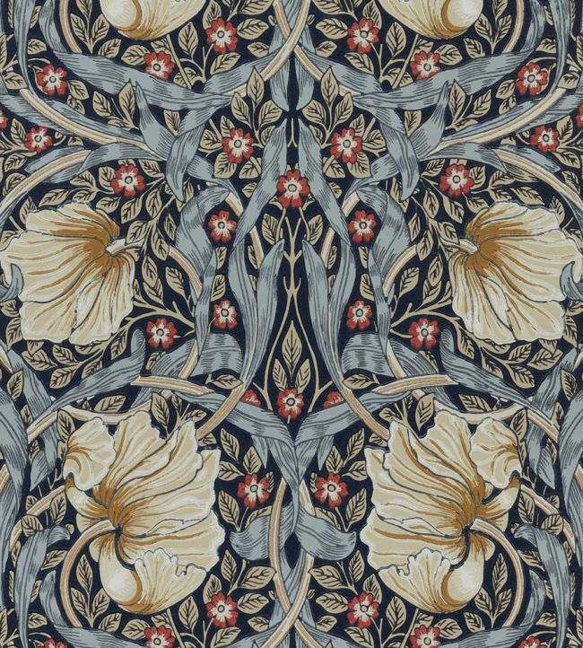 Pimpernel Wallpaper by Morris & Co Indigo/Hemp