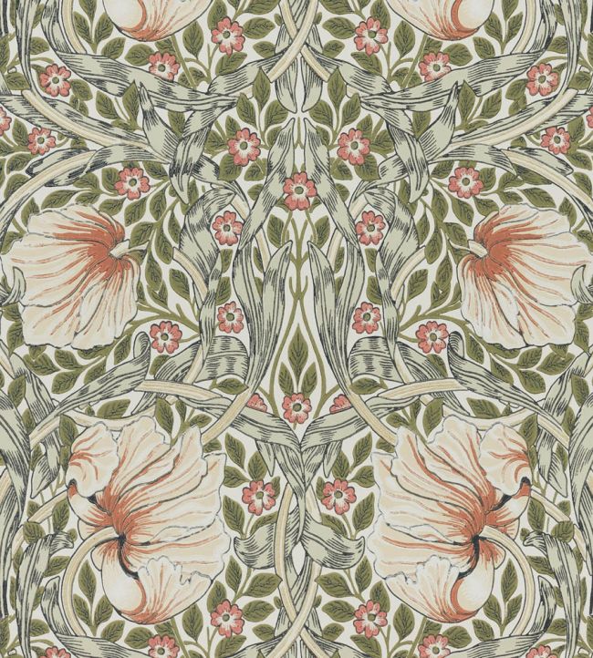 Pimpernel Wallpaper by Morris & Co Rose Cockle/Sage