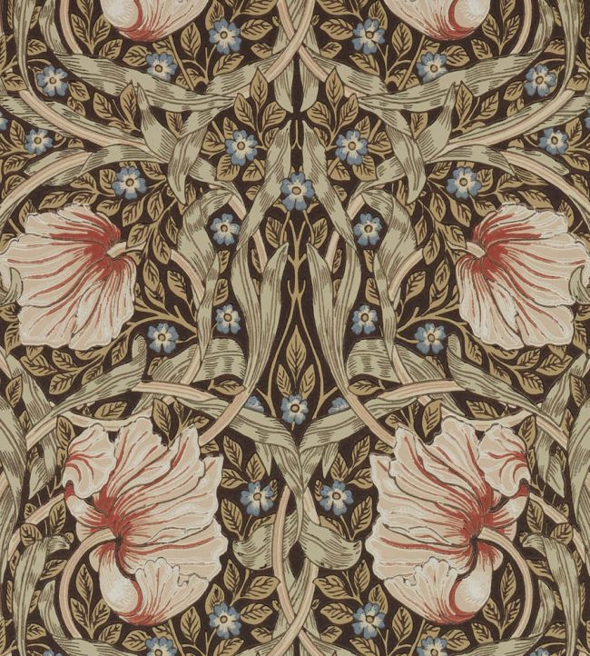Pimpernel Wallpaper by Morris & Co Walnut/Sage