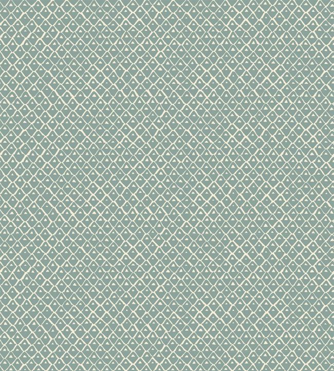 Pineapple Squares Wallpaper by Josephine Munsey Osney Blue