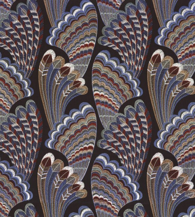 Piuma Fabric by Camengo Aubergine