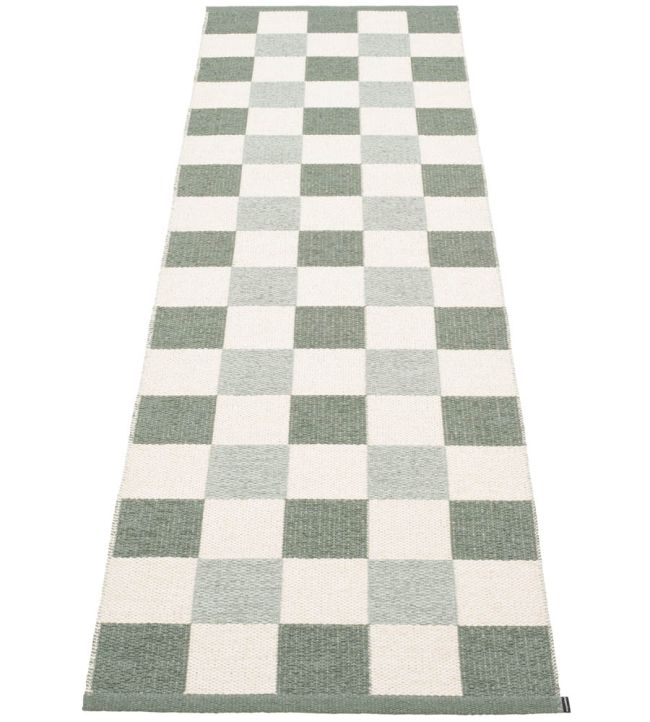 Pappelina Pix Runner rug Army/Vanilla/Sage PI1G724 Army/Vanilla/Sage