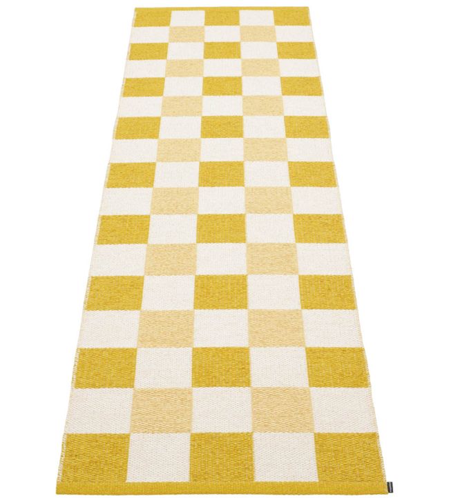 Pappelina Pix Runner rug Mustard/Vanilla/Pale Yellow PI5724 Mustard/Vanilla/Pale Yellow