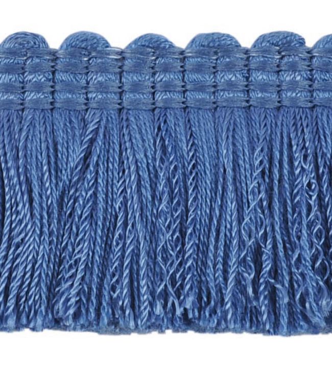 Plain Mat Moss Fringe 45mm Trimming by Houles Cerulean
