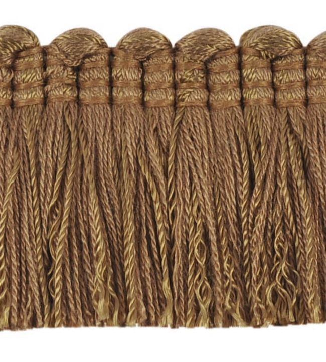 Plain Mat Moss Fringe 45mm Trimming by Houles Chocolate