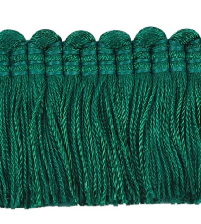 Plain Mat Moss Fringe 45mm Trimming by Houles Dark Forest