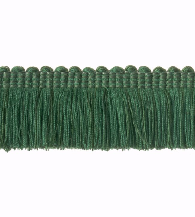 Plain Mat Moss Fringe 45mm Trimming by Houles Forest Green