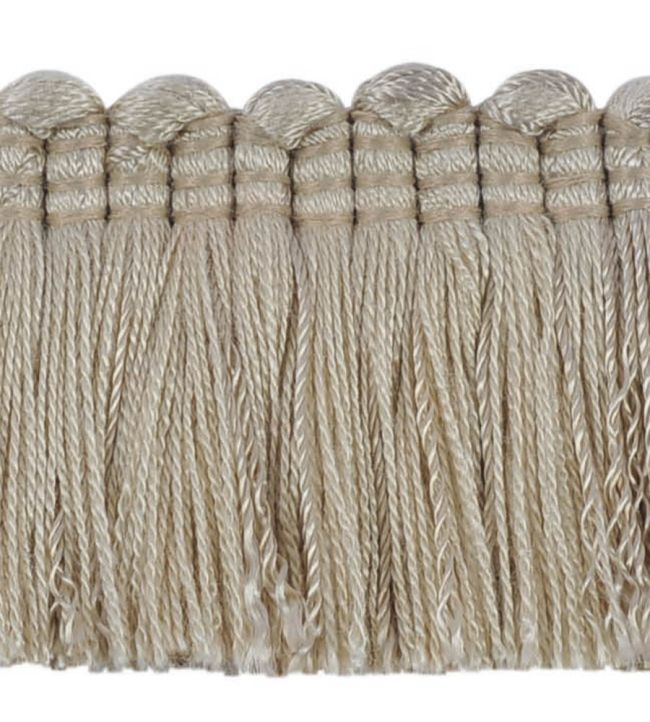 Plain Mat Moss Fringe 45mm Trimming by Houles Neutral