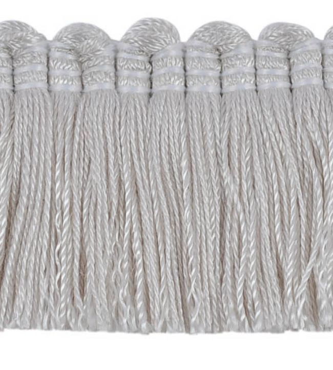 Plain Mat Moss Fringe 45mm Trimming by Houles Off White