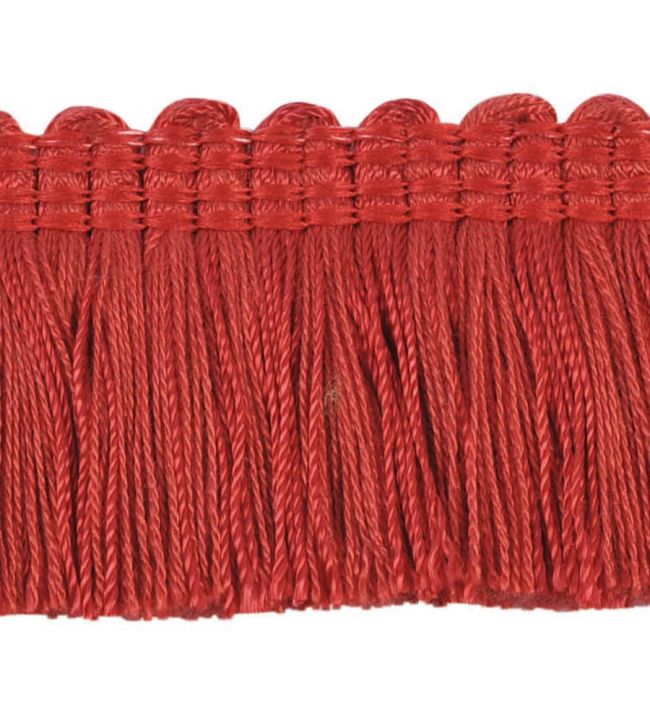 Plain Mat Moss Fringe 45mm Trimming by Houles Red