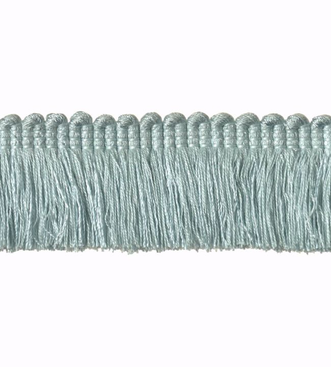 Plain Mat Moss Fringe 45mm Trimming by Houles Sky Blue