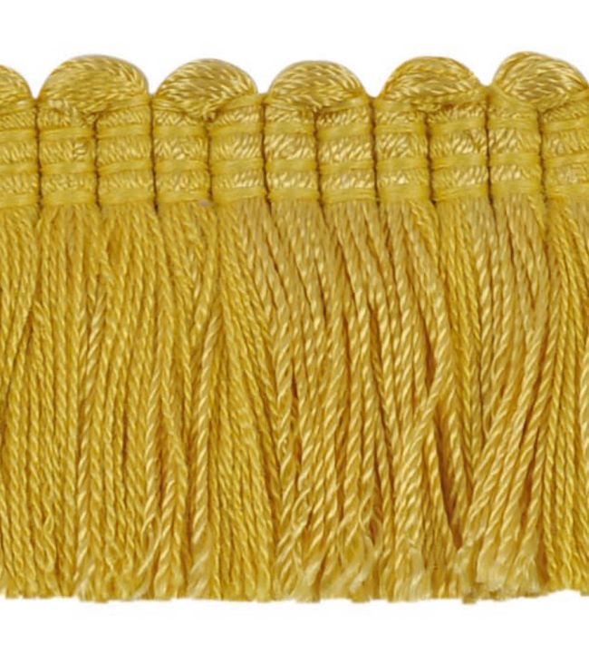 Plain Mat Moss Fringe 45mm Trimming by Houles Sunflower Yellow