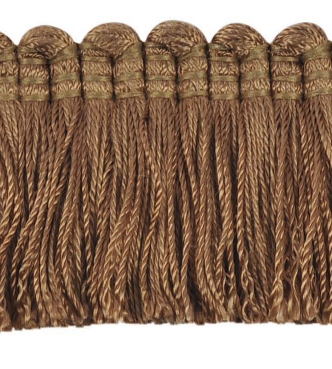Plain Mat Moss Fringe 45mm Trimming by Houles Taupe
