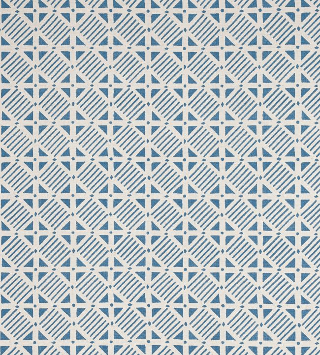 Plaza Fabric by Thibaut Blue on Natural