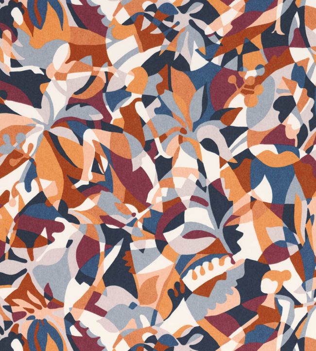 Plongeon Wallpaper by Casamance Marine/Terracotta