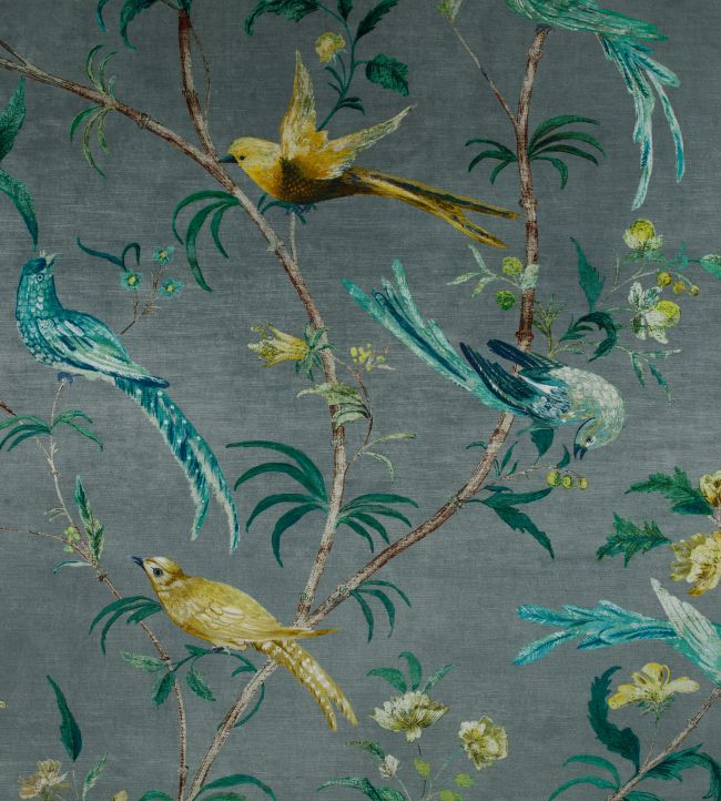 Pluma Velvet Fabric by Romo Jade