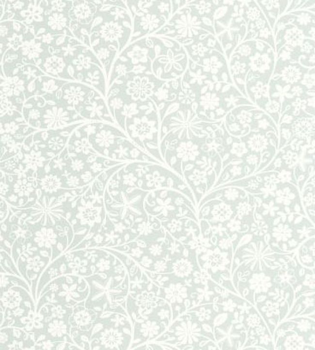 Poetic Flowers Wallpaper by Casadeco Bleu Doux