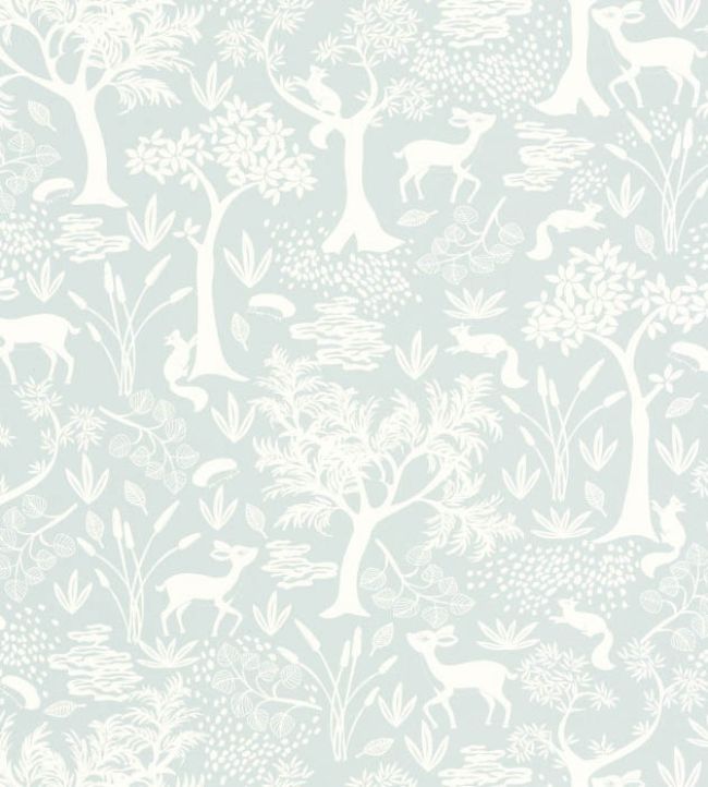 Poetic Forest Wallpaper by Casadeco Bleu Ciel