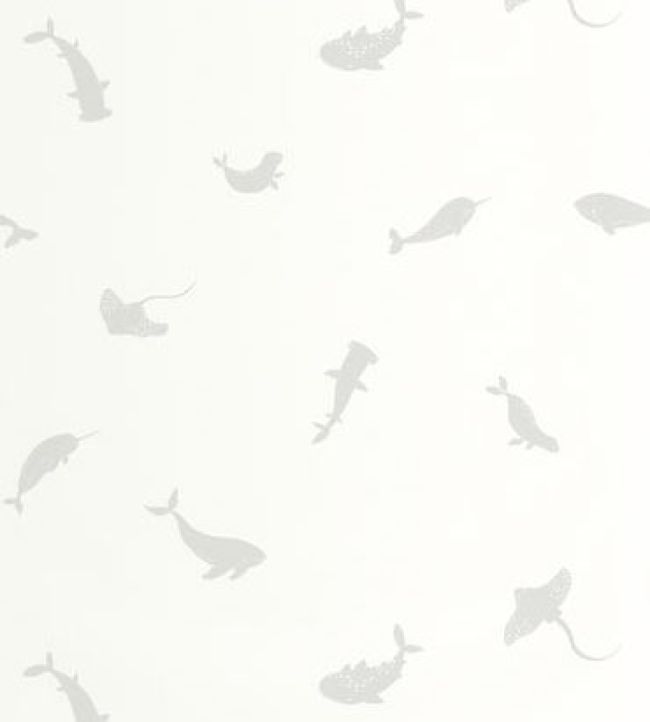 Poetic Sea Wallpaper by Casadeco Gris Baleine