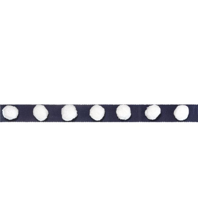 Pom Pom Tape Trimming by Thibaut Navy