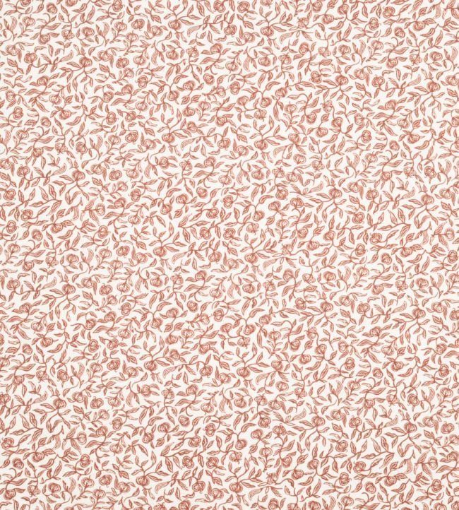 Pomegranate Dual Use Printed Linen Fabric by Volga Linen Marsala/Oyster