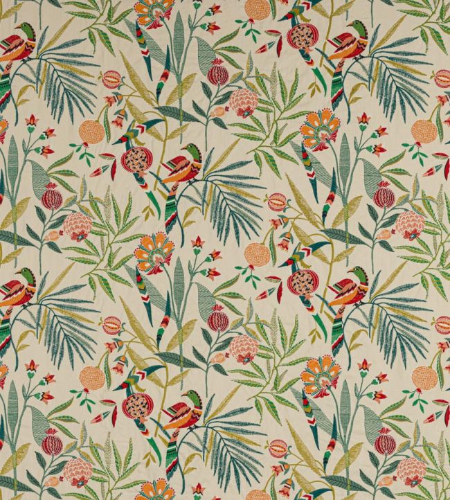 Pomegranate Tree Fabric by Jane Churchill Red/Green