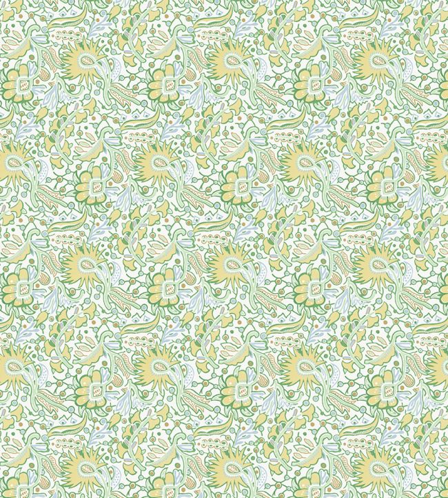 Pomona Fabric by Scion Buttercup/Cornflower