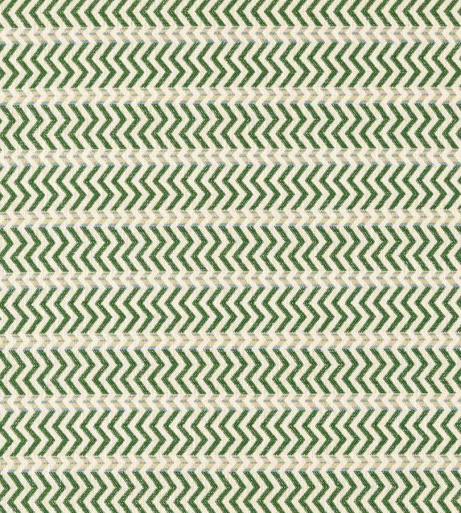 Pomona Zigzag Fabric by Scion Kelly Green/Cornflower