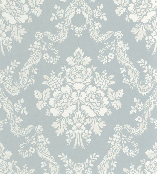 Pompadour Wallpaper by Casadeco Bleu Doux