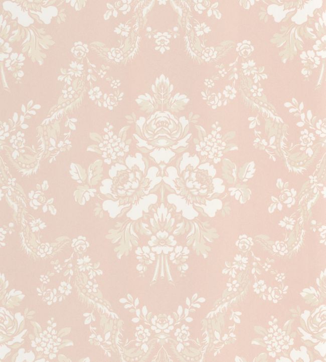 Pompadour Wallpaper by Casadeco Rose Poudre