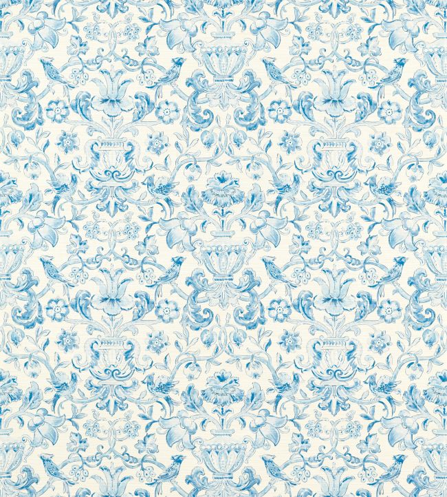 Pompadour Print Wallpaper by Zoffany Indigo