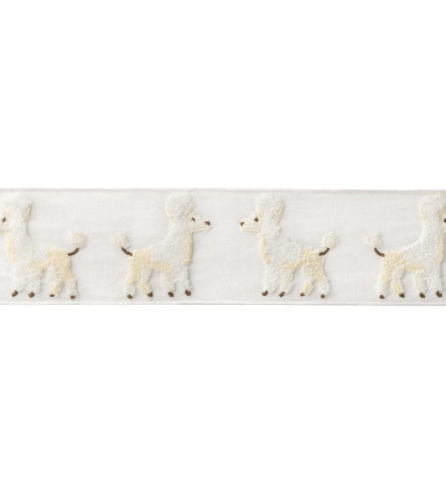 Poodle Boucle Border Trimming by Samuel & Sons Cream