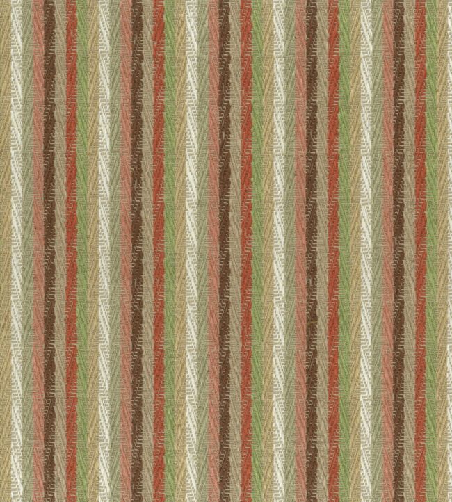 Popham Fabric by Nina Campbell Red/Coral/Green