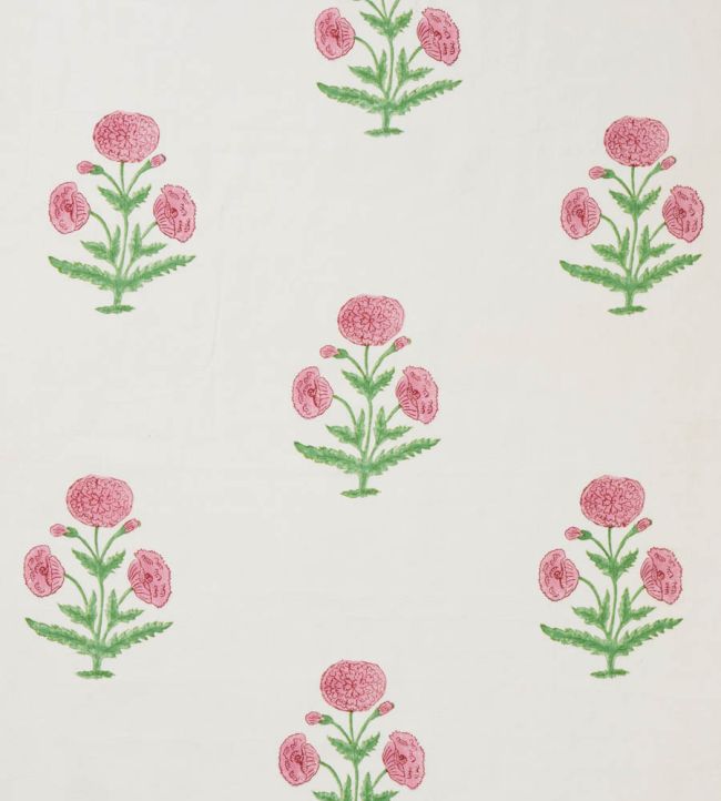 Poppy Fabric by Molly Mahon Rose/Grass