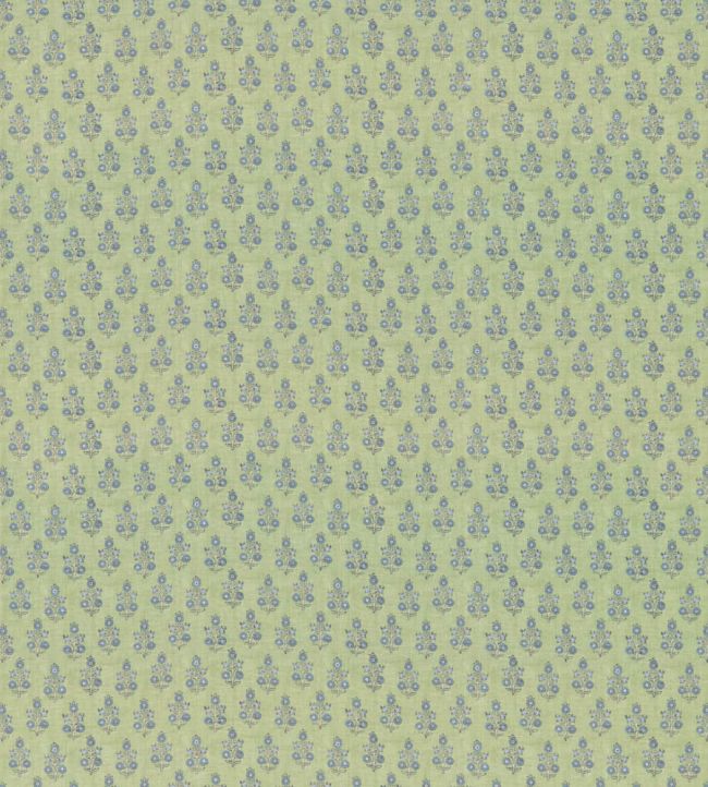 Poppy Sprig Fabric by GP & J Baker Green/Blue
