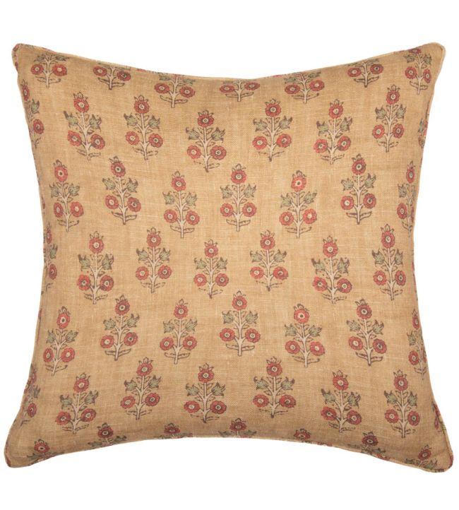 Poppy Sprig Cushion 50 x 50cm by GP & J Baker Ochre