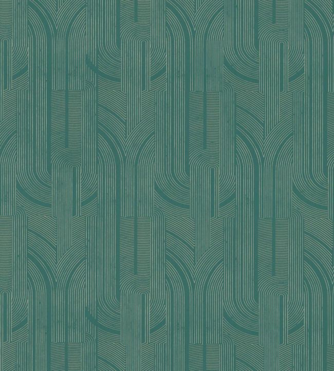Porte Doree Wallpaper by Casamance Emeraude/Dore