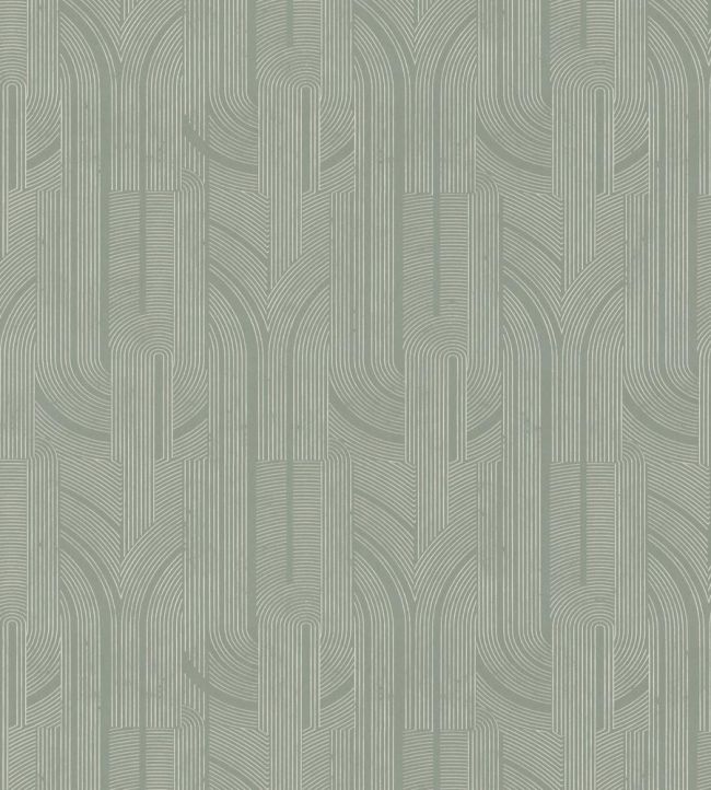 Porte Doree Wallpaper by Casamance Kaki Clair/Nacre