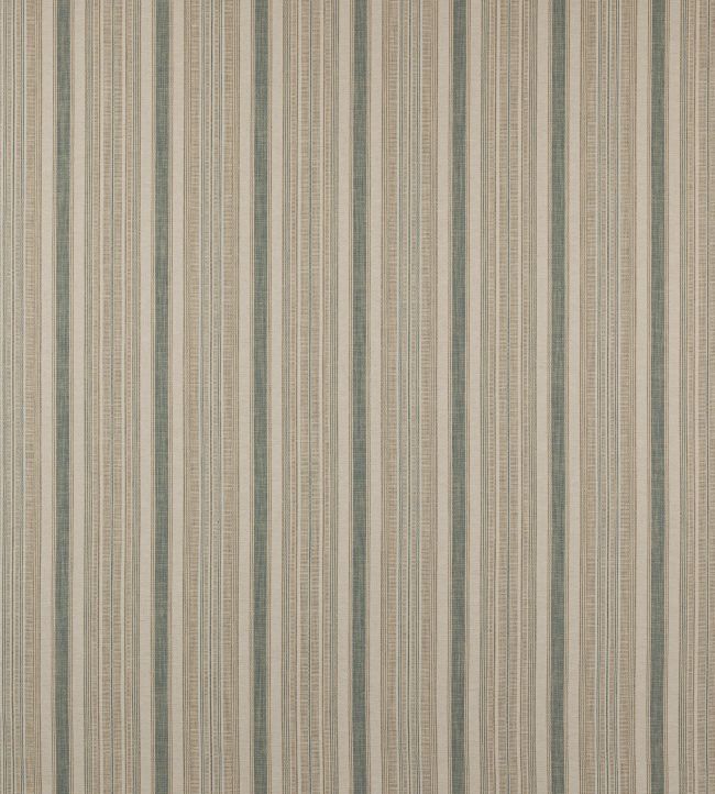 Porth Stripe Fabric by Colefax and Fowler Aqua/Beige