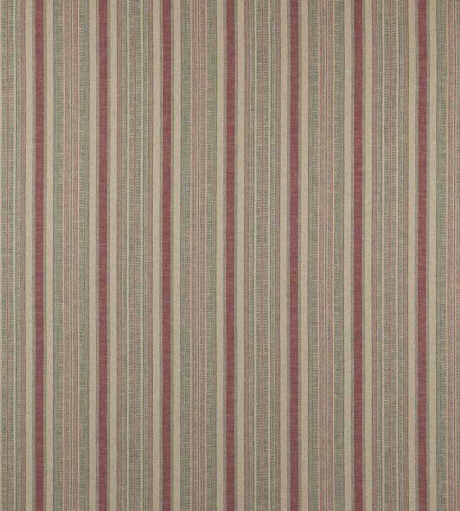 Porth Stripe Fabric by Colefax and Fowler Red/Green