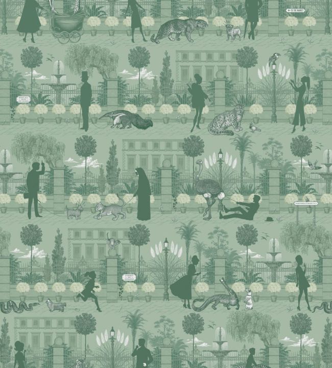 Portobello Parade Wallpaper by Divine Savages Park Green