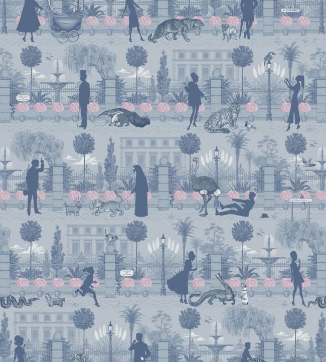 Portobello Parade Wallpaper by Divine Savages Wild Violet